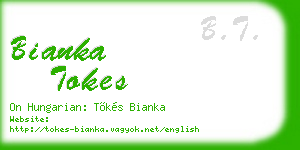 bianka tokes business card