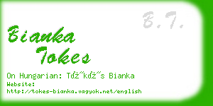 bianka tokes business card